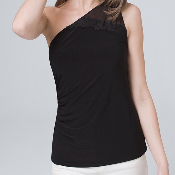White House Black Market One-Shoulder Top NWT - Picture 2 of 6